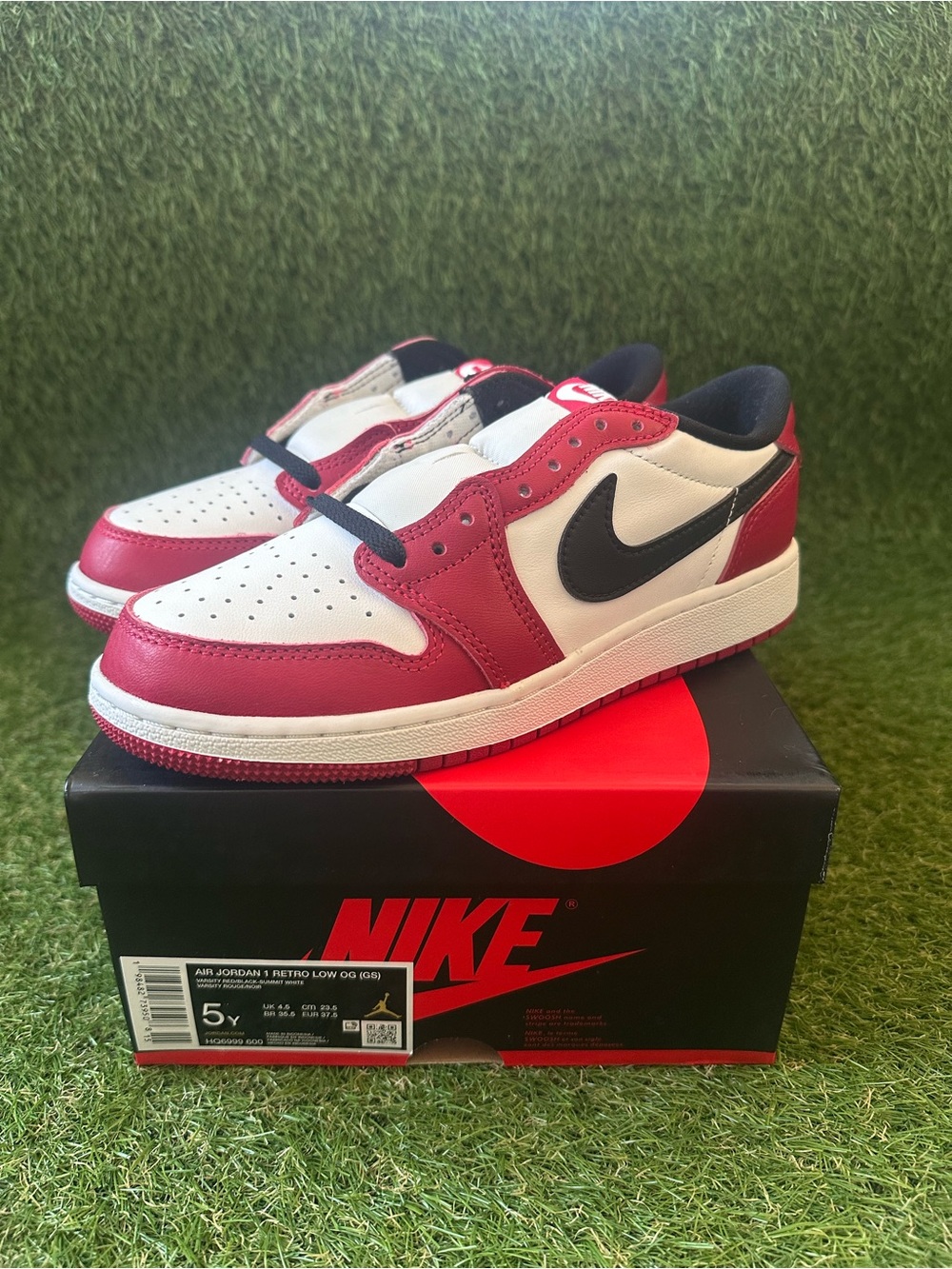 Nike Air Jordan Retro 1 Low Chicago Size 5Y Brand New HQ6999-600